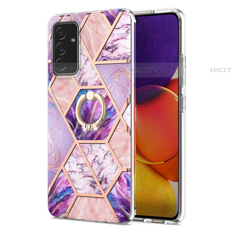 Custodia Silicone Gel Morbida Fantasia Modello Cover con Anello Supporto Y01B per Samsung Galaxy A24 4G