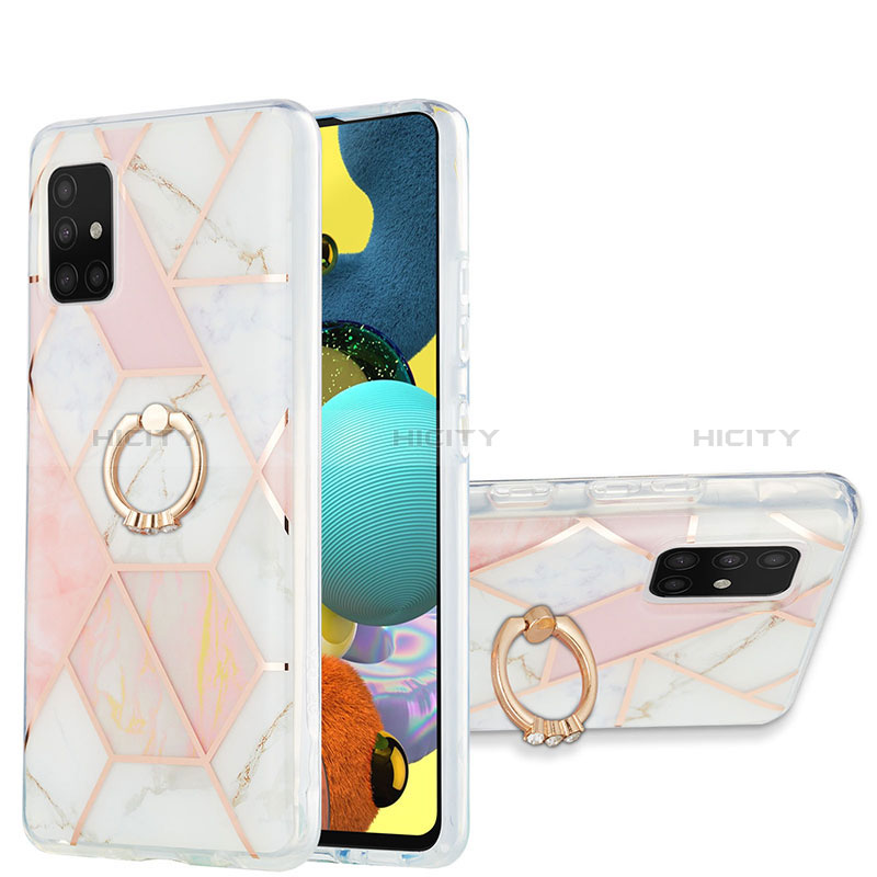 Custodia Silicone Gel Morbida Fantasia Modello Cover con Anello Supporto Y01B per Samsung Galaxy A51 4G