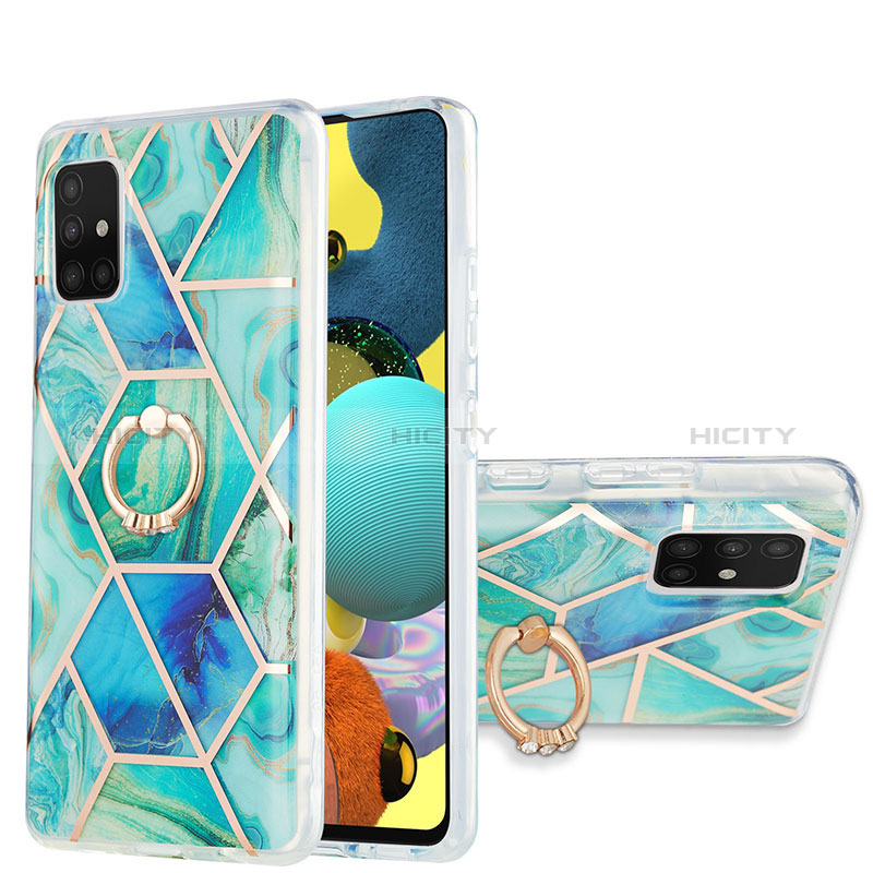 Custodia Silicone Gel Morbida Fantasia Modello Cover con Anello Supporto Y01B per Samsung Galaxy A51 4G