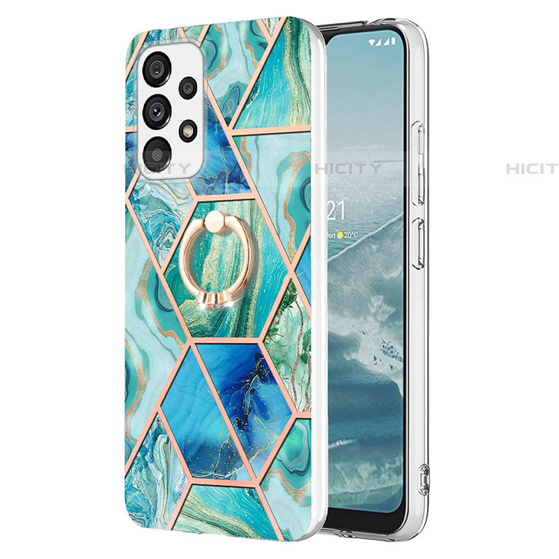 Custodia Silicone Gel Morbida Fantasia Modello Cover con Anello Supporto Y01B per Samsung Galaxy A53 5G