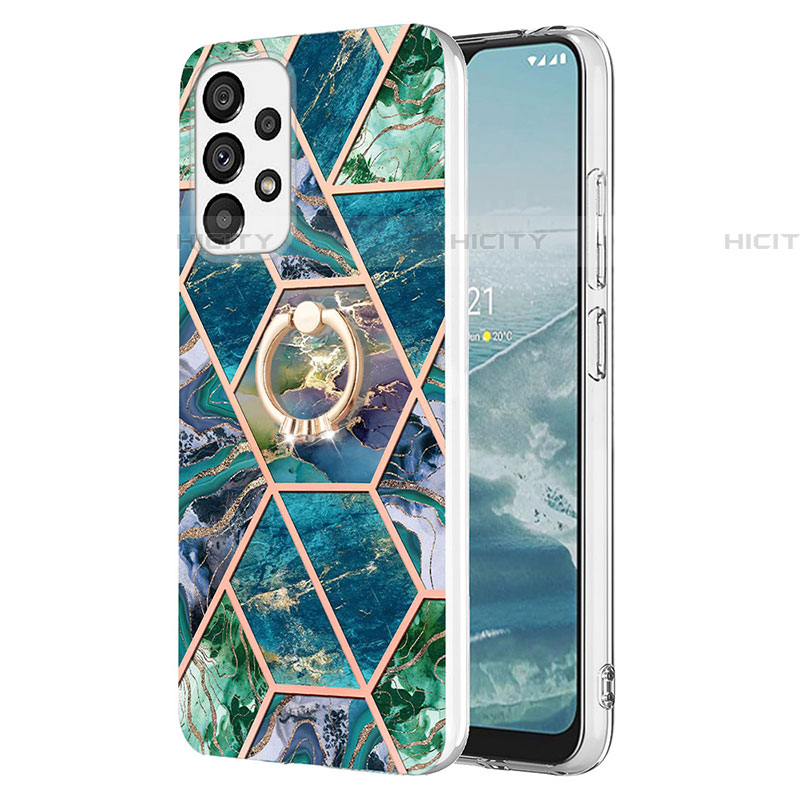 Custodia Silicone Gel Morbida Fantasia Modello Cover con Anello Supporto Y01B per Samsung Galaxy A73 5G