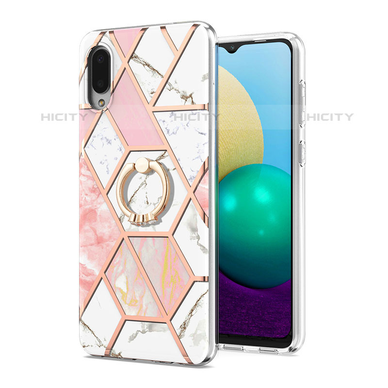 Custodia Silicone Gel Morbida Fantasia Modello Cover con Anello Supporto Y01B per Samsung Galaxy M02