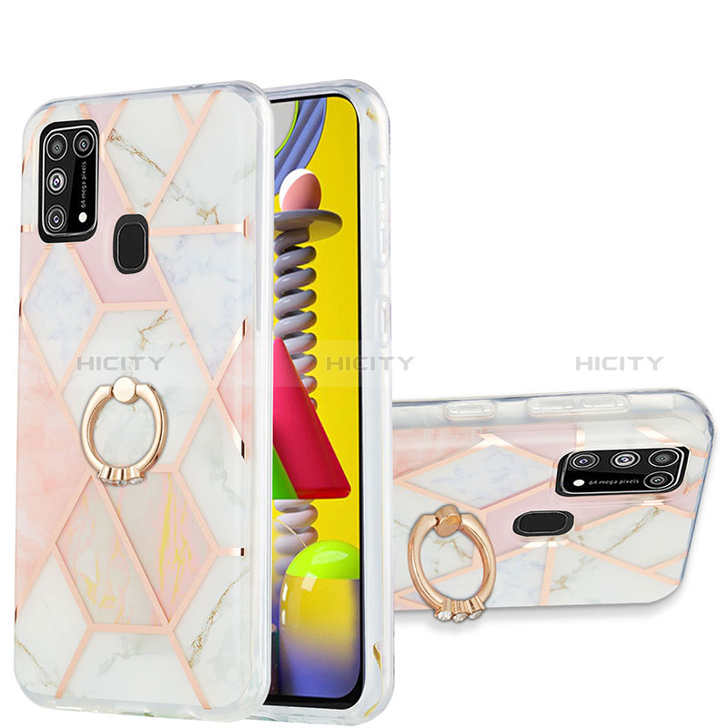 Custodia Silicone Gel Morbida Fantasia Modello Cover con Anello Supporto Y01B per Samsung Galaxy M31