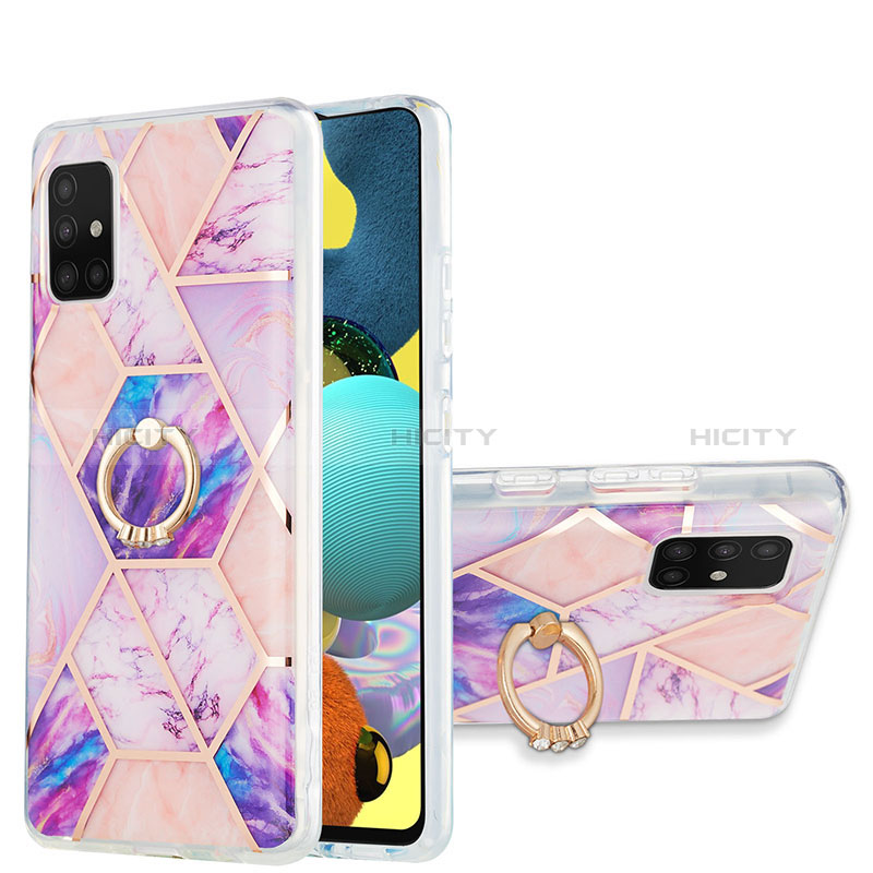 Custodia Silicone Gel Morbida Fantasia Modello Cover con Anello Supporto Y01B per Samsung Galaxy M40S