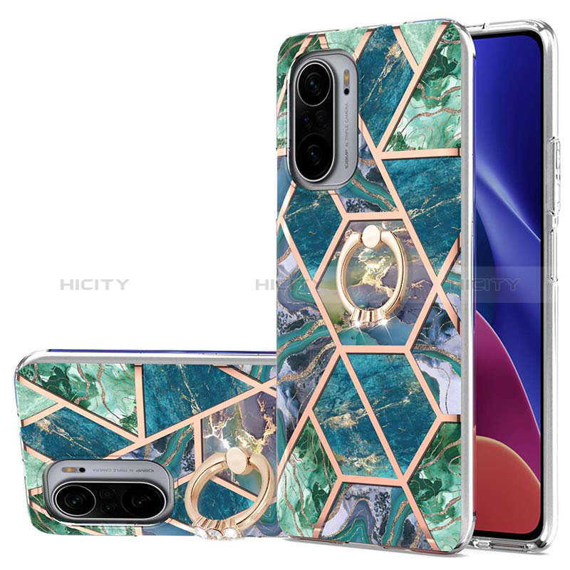 Custodia Silicone Gel Morbida Fantasia Modello Cover con Anello Supporto Y01B per Xiaomi Redmi K40 Pro 5G