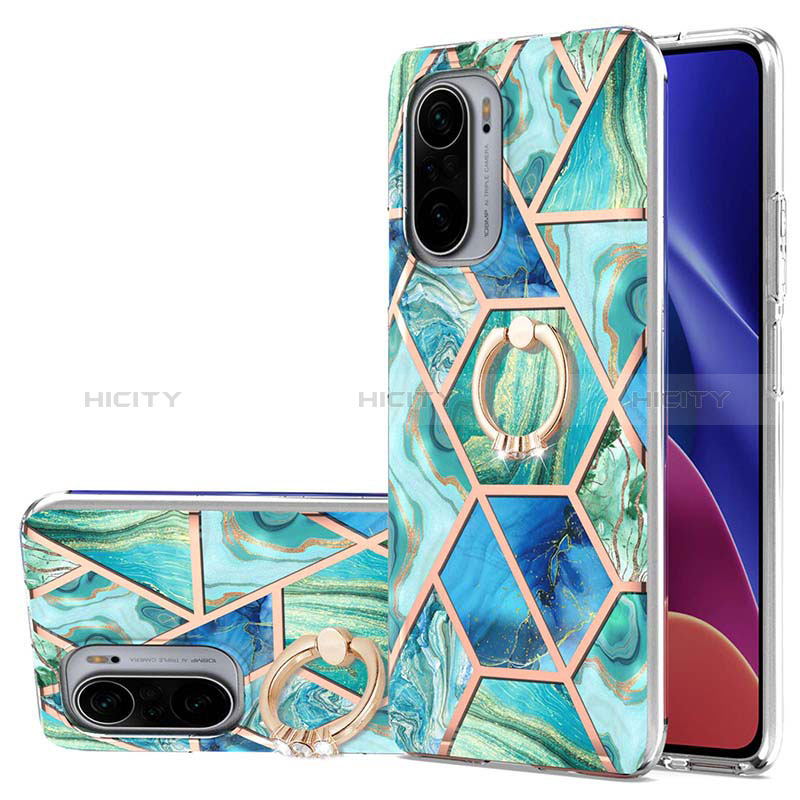 Custodia Silicone Gel Morbida Fantasia Modello Cover con Anello Supporto Y01B per Xiaomi Redmi K40 Pro 5G