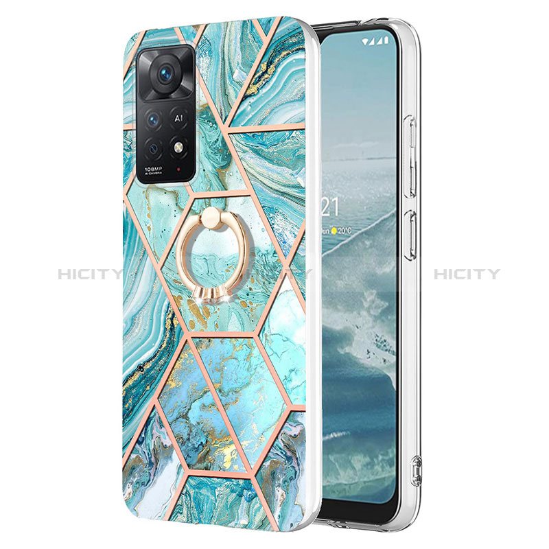 Custodia Silicone Gel Morbida Fantasia Modello Cover con Anello Supporto Y01B per Xiaomi Redmi Note 11 Pro 4G