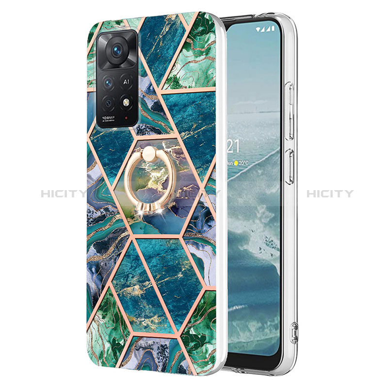 Custodia Silicone Gel Morbida Fantasia Modello Cover con Anello Supporto Y01B per Xiaomi Redmi Note 11 Pro 4G