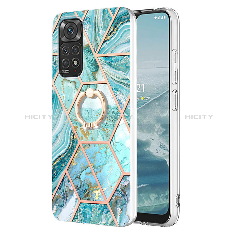 Custodia Silicone Gel Morbida Fantasia Modello Cover con Anello Supporto Y01B per Xiaomi Redmi Note 11S 4G