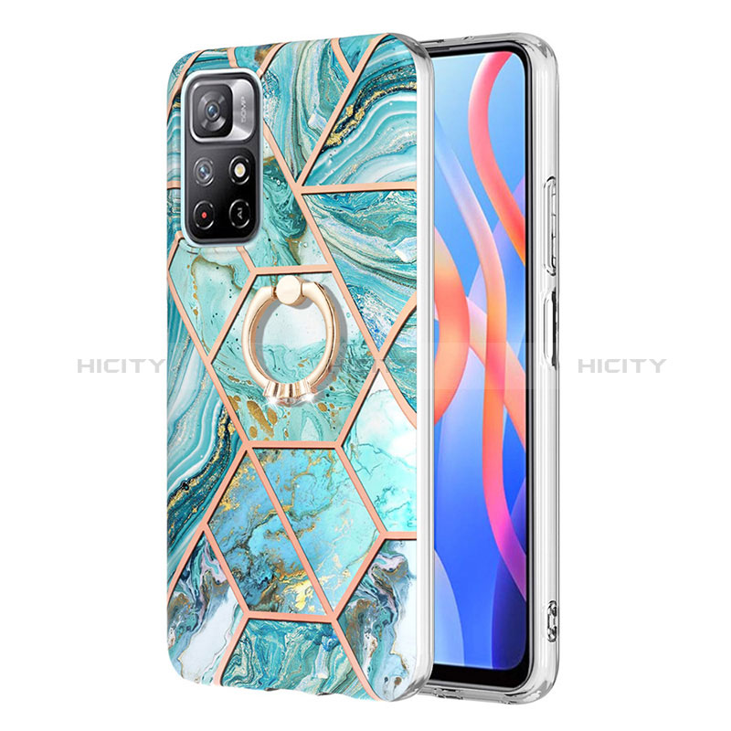 Custodia Silicone Gel Morbida Fantasia Modello Cover con Anello Supporto Y01B per Xiaomi Redmi Note 11S 5G