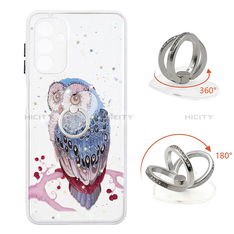 Custodia Silicone Gel Morbida Fantasia Modello Cover con Anello Supporto Y01X per Samsung Galaxy A04s