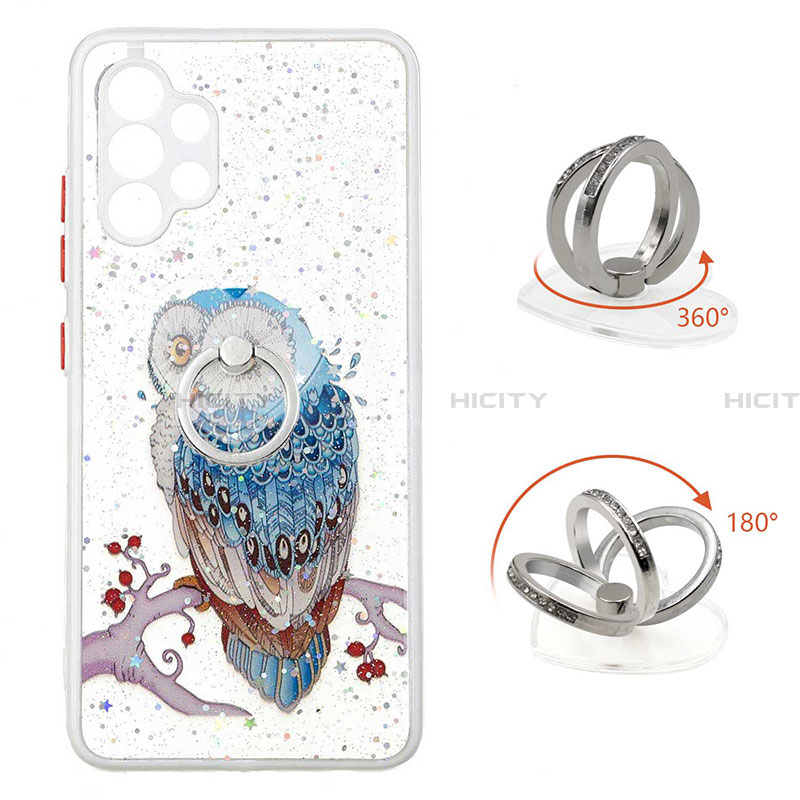 Custodia Silicone Gel Morbida Fantasia Modello Cover con Anello Supporto Y01X per Samsung Galaxy A32 4G