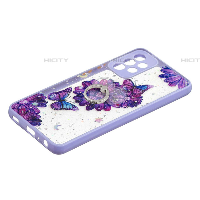 Custodia Silicone Gel Morbida Fantasia Modello Cover con Anello Supporto Y01X per Samsung Galaxy A53 5G