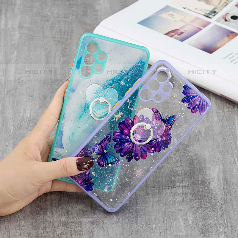 Custodia Silicone Gel Morbida Fantasia Modello Cover con Anello Supporto Y01X per Samsung Galaxy M32 5G