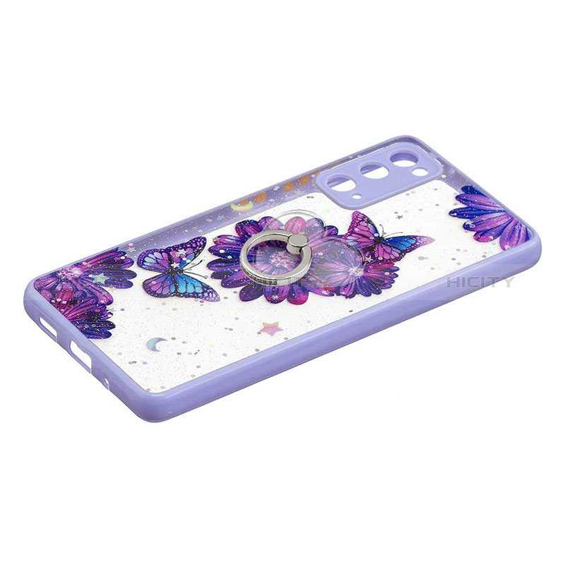 Custodia Silicone Gel Morbida Fantasia Modello Cover con Anello Supporto Y01X per Samsung Galaxy S20 FE 4G