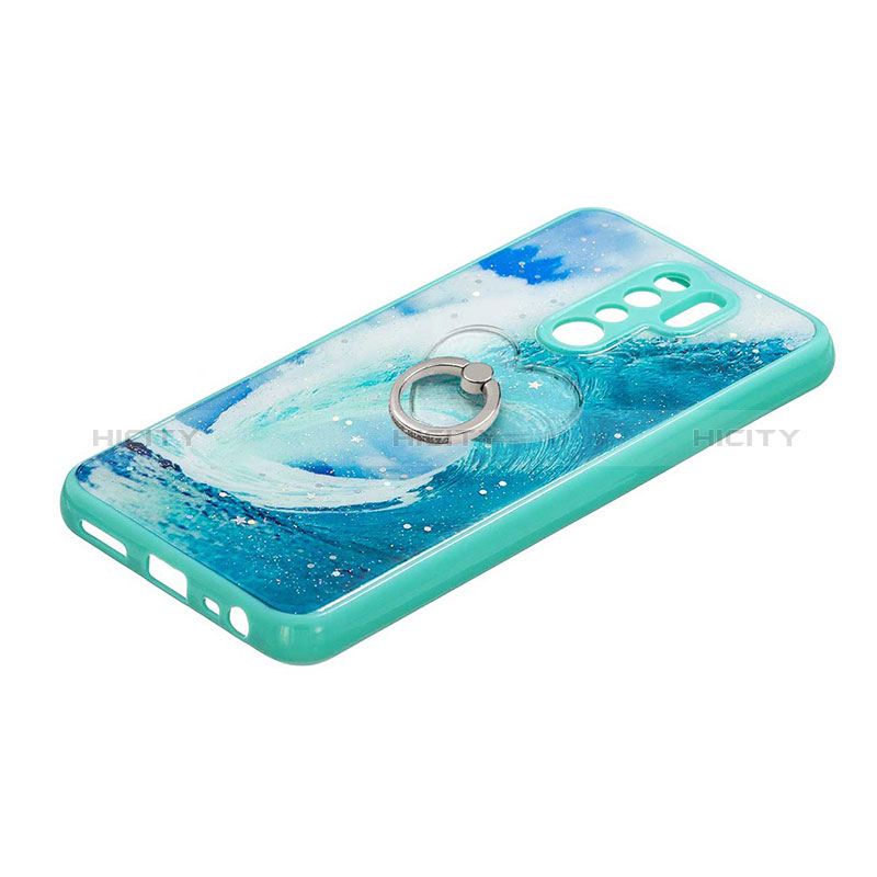 Custodia Silicone Gel Morbida Fantasia Modello Cover con Anello Supporto Y01X per Xiaomi Poco M2