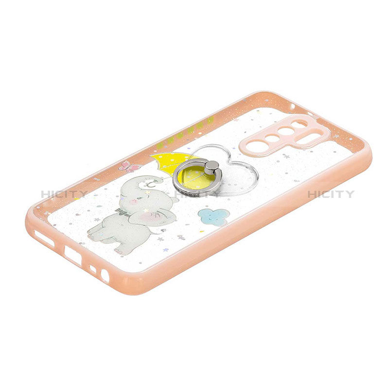 Custodia Silicone Gel Morbida Fantasia Modello Cover con Anello Supporto Y01X per Xiaomi Poco M2