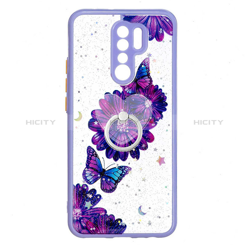 Custodia Silicone Gel Morbida Fantasia Modello Cover con Anello Supporto Y01X per Xiaomi Poco M2