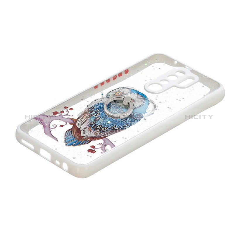 Custodia Silicone Gel Morbida Fantasia Modello Cover con Anello Supporto Y01X per Xiaomi Poco M2 Multicolore