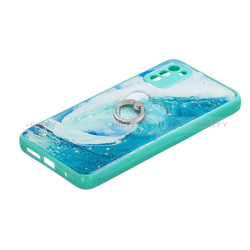 Custodia Silicone Gel Morbida Fantasia Modello Cover con Anello Supporto Y01X per Xiaomi Poco M3