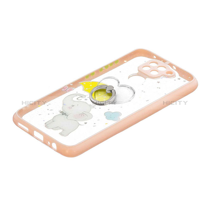 Custodia Silicone Gel Morbida Fantasia Modello Cover con Anello Supporto Y01X per Xiaomi Redmi 10X 4G