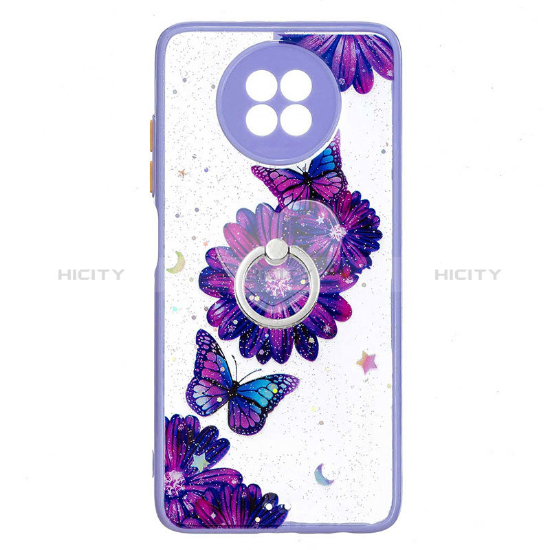 Custodia Silicone Gel Morbida Fantasia Modello Cover con Anello Supporto Y01X per Xiaomi Redmi Note 9 5G