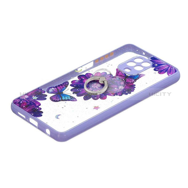 Custodia Silicone Gel Morbida Fantasia Modello Cover con Anello Supporto Y01X per Xiaomi Redmi Note 9 Pro Max