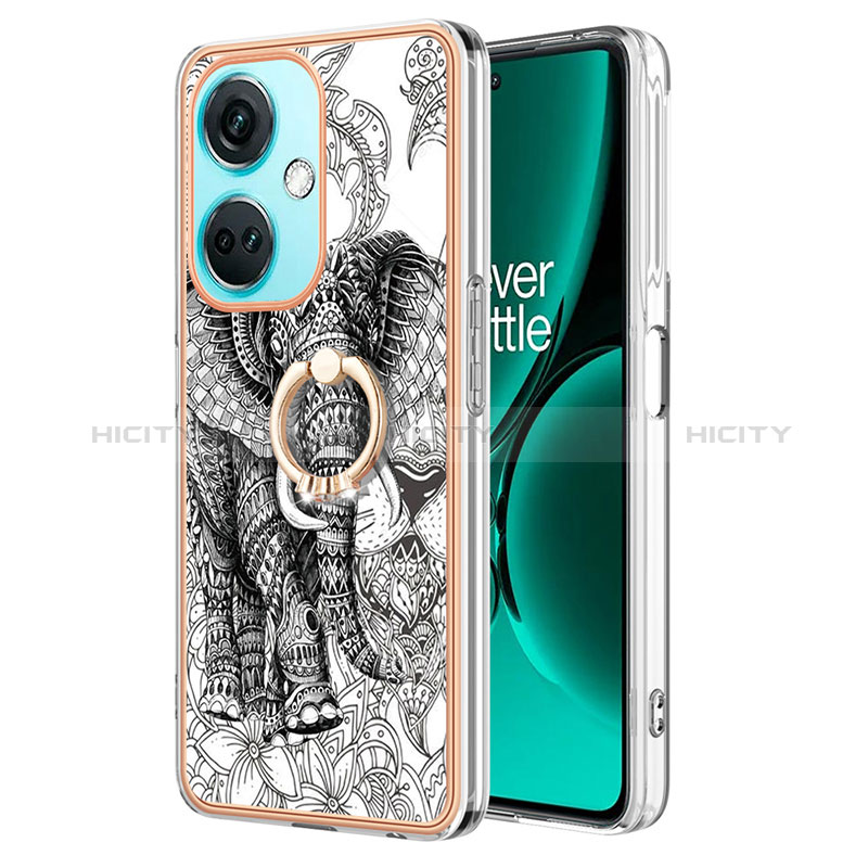 Custodia Silicone Gel Morbida Fantasia Modello Cover con Anello Supporto Y02B per OnePlus Nord CE 3 Lite 5G