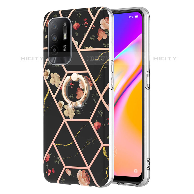 Custodia Silicone Gel Morbida Fantasia Modello Cover con Anello Supporto Y02B per Oppo A95 5G