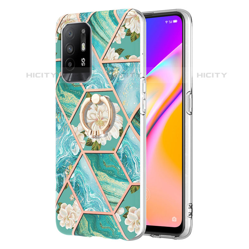 Custodia Silicone Gel Morbida Fantasia Modello Cover con Anello Supporto Y02B per Oppo A95 5G