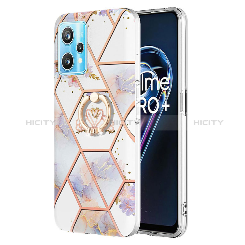 Custodia Silicone Gel Morbida Fantasia Modello Cover con Anello Supporto Y02B per Realme 9 Pro 5G