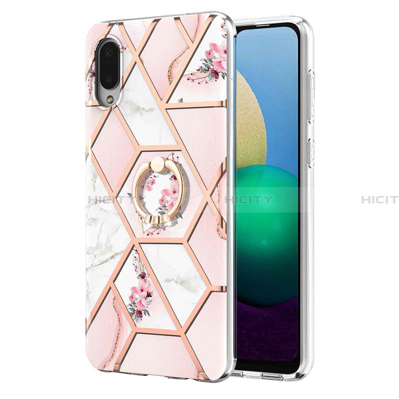 Custodia Silicone Gel Morbida Fantasia Modello Cover con Anello Supporto Y02B per Samsung Galaxy A02