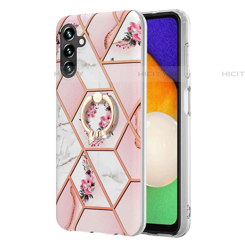 Custodia Silicone Gel Morbida Fantasia Modello Cover con Anello Supporto Y02B per Samsung Galaxy A04s