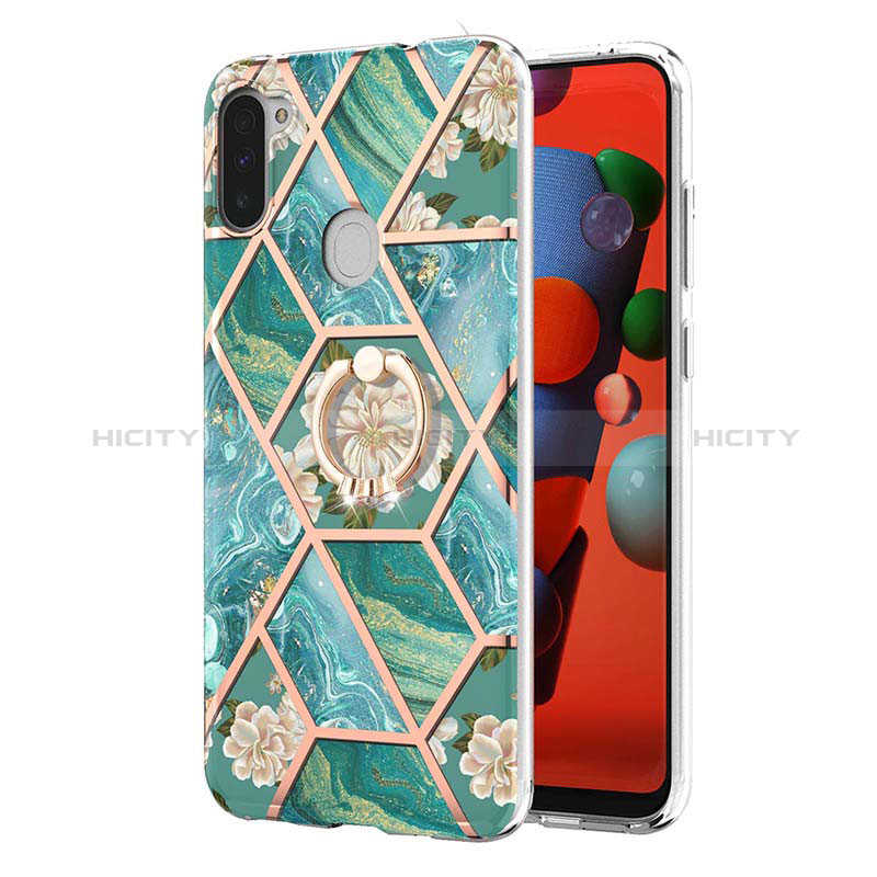 Custodia Silicone Gel Morbida Fantasia Modello Cover con Anello Supporto Y02B per Samsung Galaxy A11