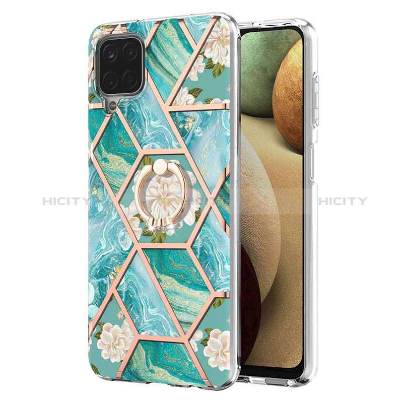 Custodia Silicone Gel Morbida Fantasia Modello Cover con Anello Supporto Y02B per Samsung Galaxy A12