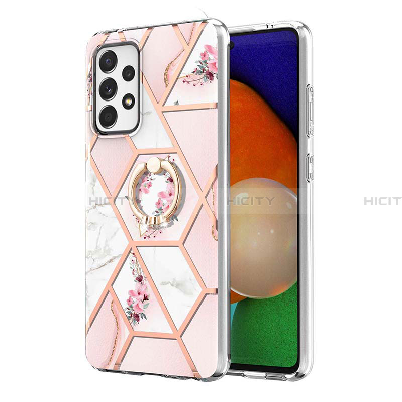 Custodia Silicone Gel Morbida Fantasia Modello Cover con Anello Supporto Y02B per Samsung Galaxy A13 4G