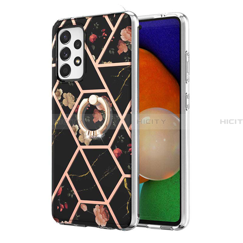 Custodia Silicone Gel Morbida Fantasia Modello Cover con Anello Supporto Y02B per Samsung Galaxy A13 4G