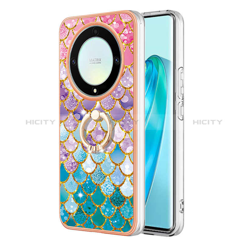 Custodia Silicone Gel Morbida Fantasia Modello Cover con Anello Supporto Y03B per Huawei Honor Magic5 Lite 5G