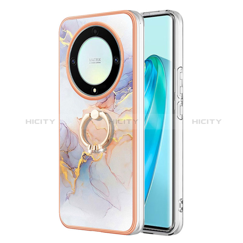 Custodia Silicone Gel Morbida Fantasia Modello Cover con Anello Supporto Y03B per Huawei Honor Magic5 Lite 5G