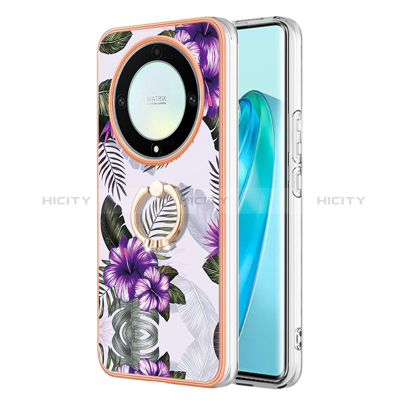 Custodia Silicone Gel Morbida Fantasia Modello Cover con Anello Supporto Y03B per Huawei Honor Magic5 Lite 5G