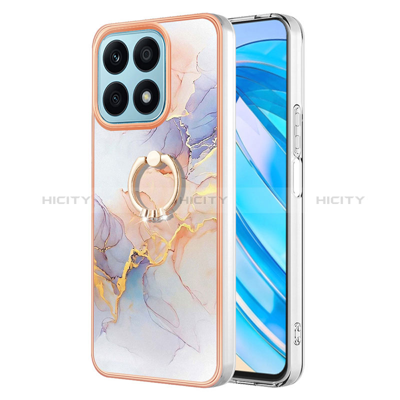 Custodia Silicone Gel Morbida Fantasia Modello Cover con Anello Supporto Y03B per Huawei Honor X8a 4G