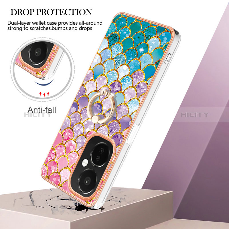 Custodia Silicone Gel Morbida Fantasia Modello Cover con Anello Supporto Y03B per OnePlus Nord CE 3 5G