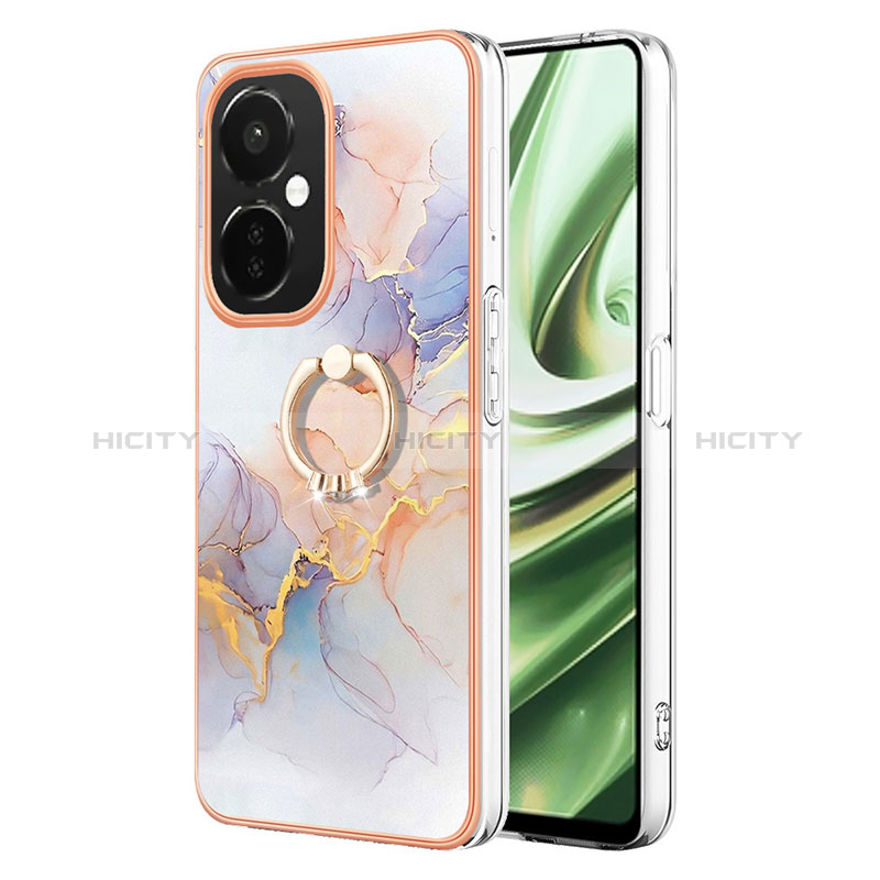 Custodia Silicone Gel Morbida Fantasia Modello Cover con Anello Supporto Y03B per OnePlus Nord CE 3 Lite 5G Lavanda