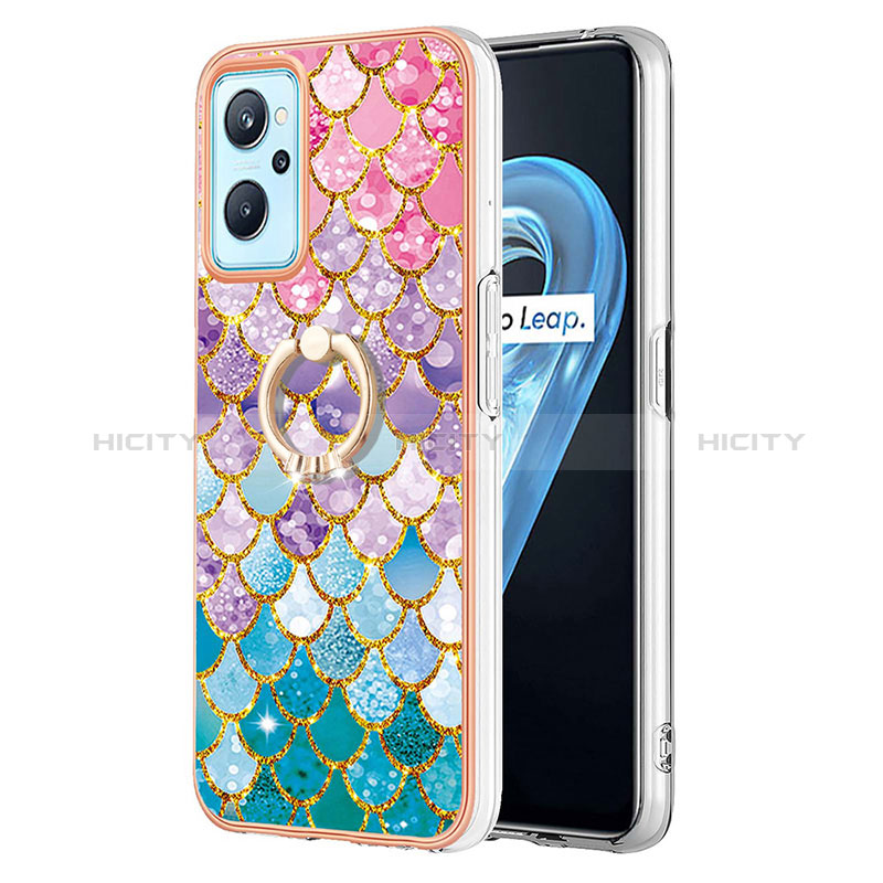 Custodia Silicone Gel Morbida Fantasia Modello Cover con Anello Supporto Y03B per Oppo K10 4G Colorato