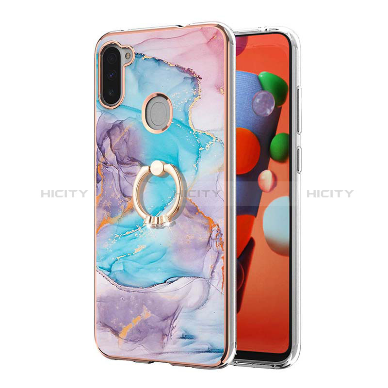 Custodia Silicone Gel Morbida Fantasia Modello Cover con Anello Supporto Y03B per Samsung Galaxy A11