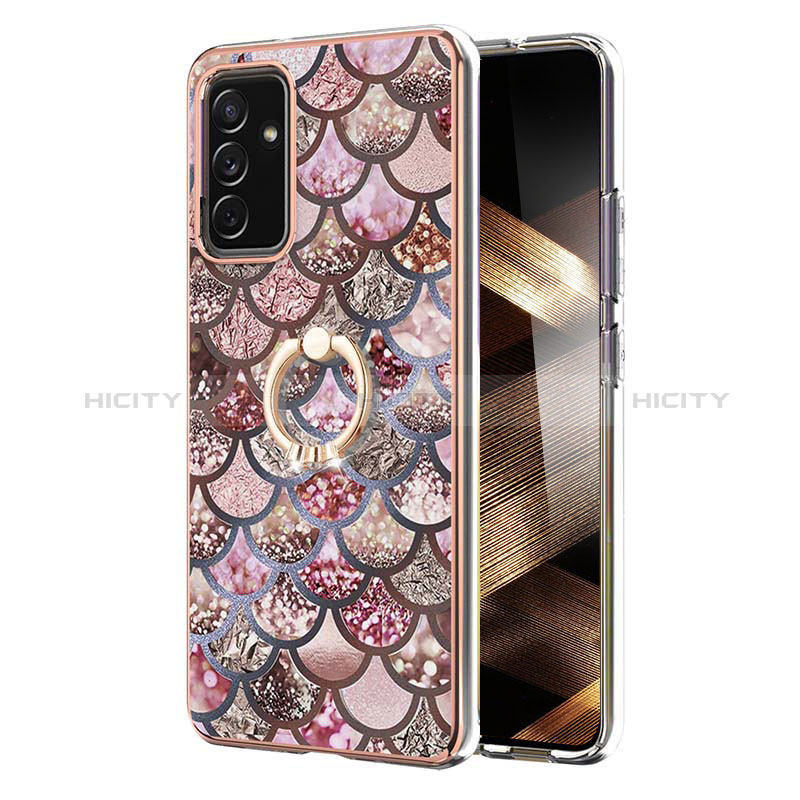 Custodia Silicone Gel Morbida Fantasia Modello Cover con Anello Supporto Y03B per Samsung Galaxy A15 4G