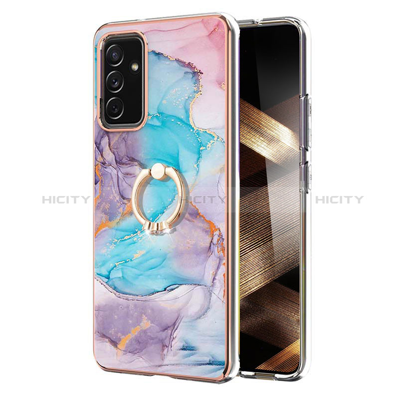 Custodia Silicone Gel Morbida Fantasia Modello Cover con Anello Supporto Y03B per Samsung Galaxy A15 4G