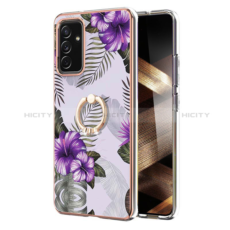 Custodia Silicone Gel Morbida Fantasia Modello Cover con Anello Supporto Y03B per Samsung Galaxy A15 4G