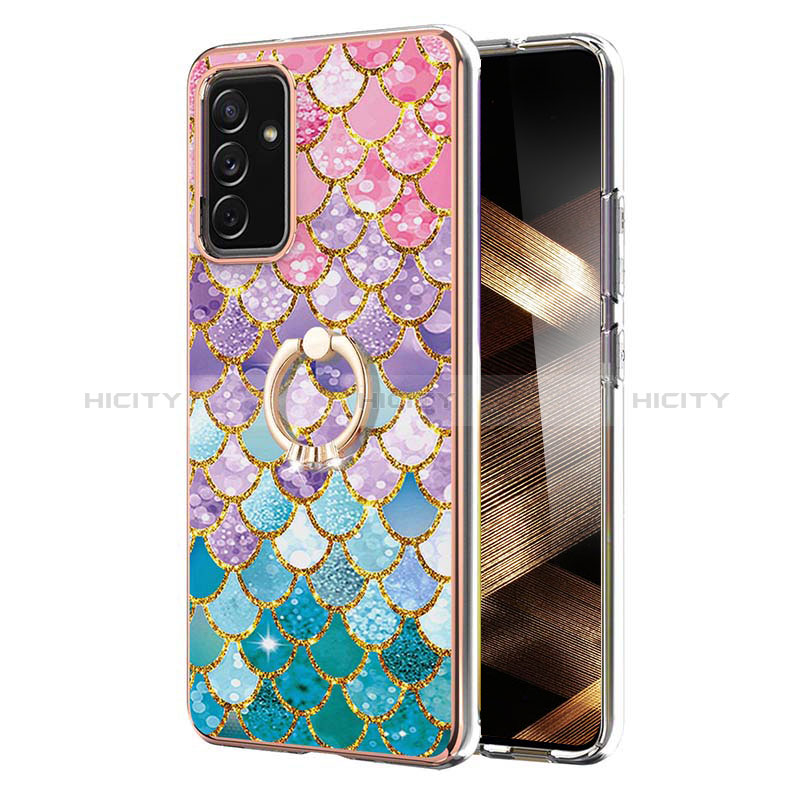 Custodia Silicone Gel Morbida Fantasia Modello Cover con Anello Supporto Y03B per Samsung Galaxy A15 5G