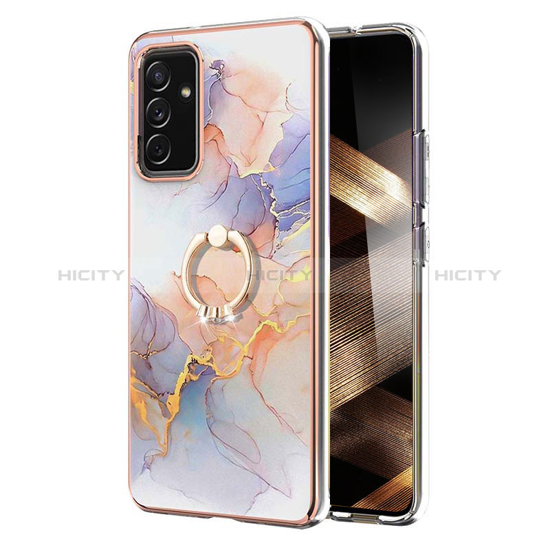 Custodia Silicone Gel Morbida Fantasia Modello Cover con Anello Supporto Y03B per Samsung Galaxy A15 LTE